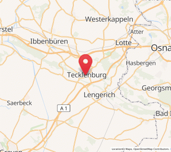 Map of Tecklembourg, North Rhine-Westphalia