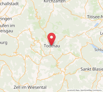 Map of Todtnau, Baden-Wurttemberg