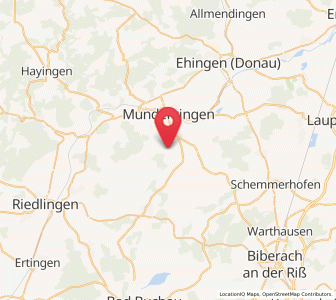 Map of Unterwachingen, Baden-Wurttemberg