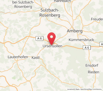 Map of Ursensollen, Bavaria