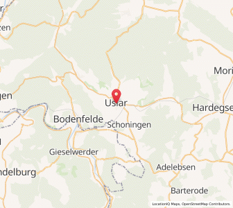 Map of Uslar, Lower Saxony