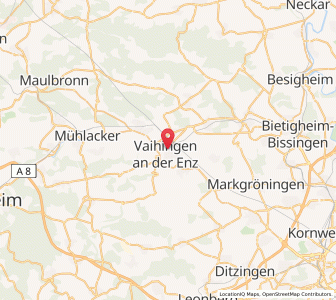 Map of Vaihingen-sur-lEnz, Baden-Wurttemberg