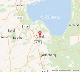 Map of Varel, Lower Saxony