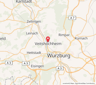 Map of Veitshöchheim, Bavaria