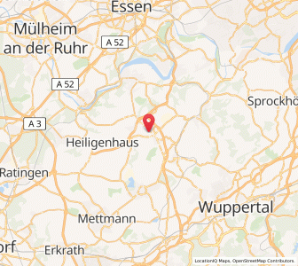 Map of Velbert, North Rhine-Westphalia