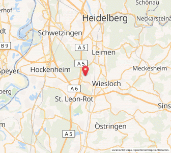 Map of Walldorf, Baden-Wurttemberg