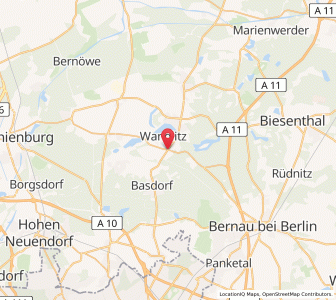 Map of Wandlitz, Brandenburg