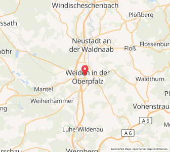 Map of Weiden, Bavaria