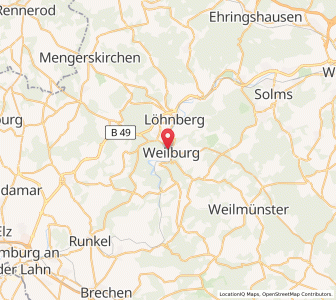 Map of Weilbourg, Hesse