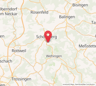 Map of Weilen unter den Rinnen, Baden-Wurttemberg
