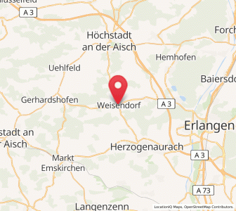 Map of Weisendorf, Bavaria