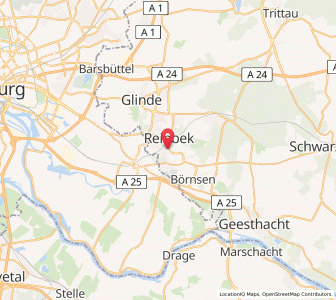 Map of Wentorf près de Hambourg, Schleswig-Holstein