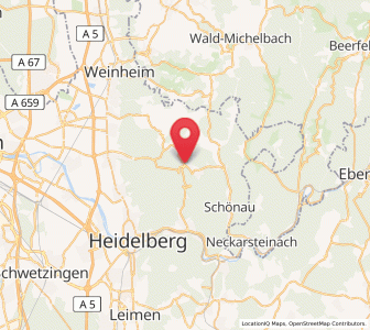 Map of Wilhelmsfeld, Baden-Wurttemberg