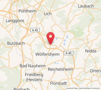 Map of Wohnbach, Hesse