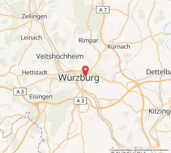 Map of Wurtzbourg, Bavaria