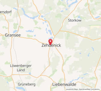 Map of Zehdenick, Brandenburg