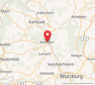Map of Zellingen, Bavaria