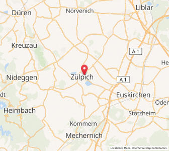 Map of Tolbiac, North Rhine-Westphalia