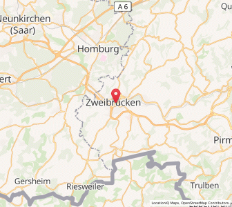Map of Deux-Ponts, Rheinland-Pfalz