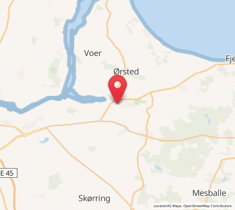 Map of Allingåbro, Central Jutland