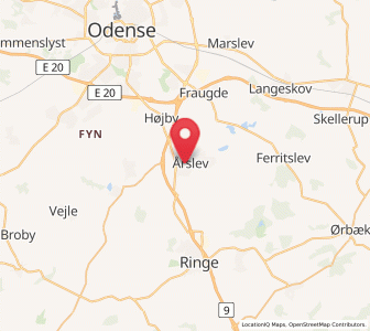 Map of Årslev, South Denmark