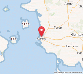 Map of Assens, South Denmark