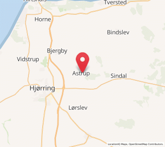 Map of Astrup, North Denmark