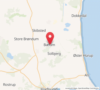 Map of Bælum, North Denmark