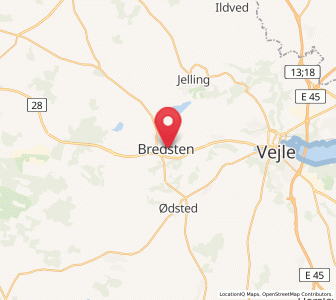 Map of Bredsten, South Denmark