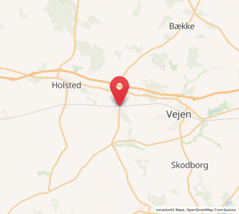 Map of Brørup, South Denmark