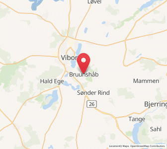 Map of Bruunshåb, Central Jutland