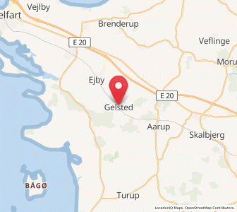 Map of Gelsted, South Denmark