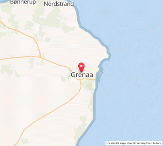 Map of Grenå, Central Jutland