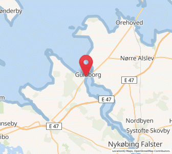 Map of Guldborg, Zealand