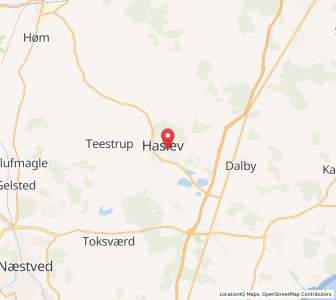Map of Haslev, Zealand