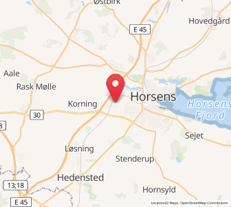 Map of Hatting, Central Jutland