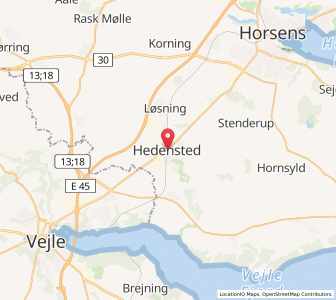 Map of Hedensted, Central Jutland