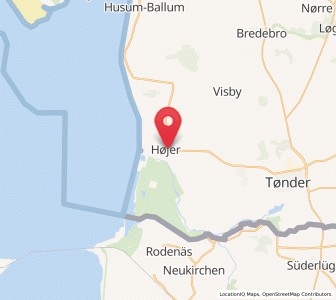 Map of Højer, South Denmark