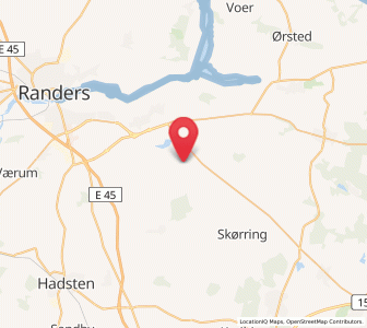 Map of Hørning, Central Jutland