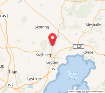 Map of Hornslet, Central Jutland
