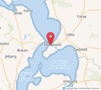 Map of Hvalpsund, North Denmark