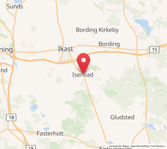 Map of Isenvad, Central Jutland