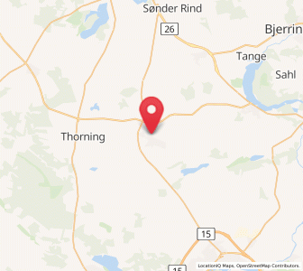 Map of Kjellerup, Central Jutland