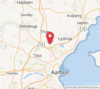 Map of Lisbjerg, Central Jutland