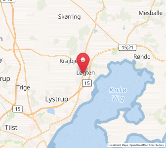 Map of Løgten, Central Jutland