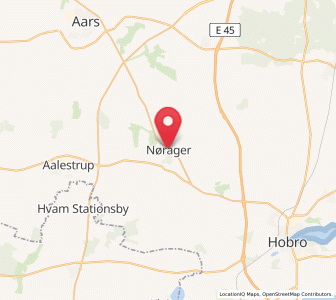 Map of Nørager, North Denmark