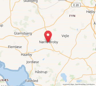 Map of Nørre Broby, South Denmark