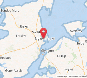 Map of Nykøbing Mors, North Denmark