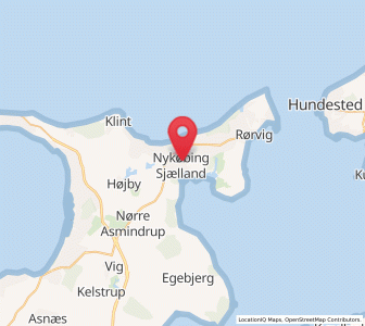 Map of Nykøbing Sjælland, Zealand