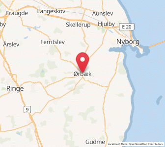 Map of Ørbæk, South Denmark